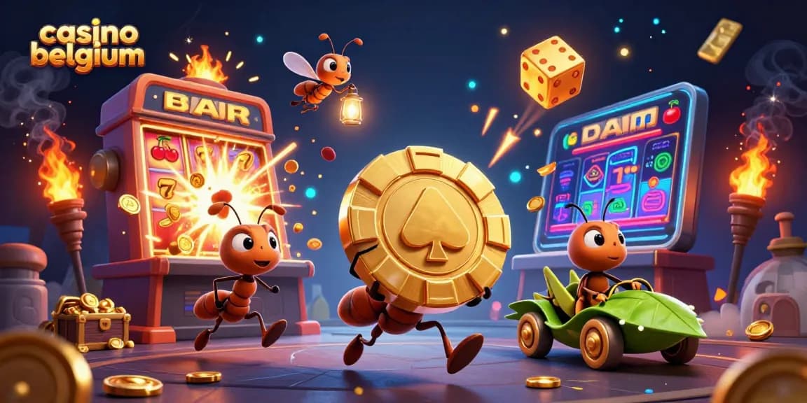 Plongez dans l'univers du casino en Belgique avec des fourmis en mission volante et des jeux passionnants!