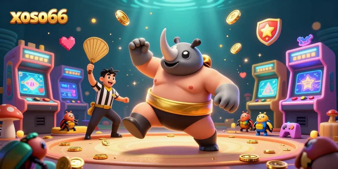 Experience the thrilling action of xoso66 with a dynamic casino scene featuring exciting game elements and colorful characters.