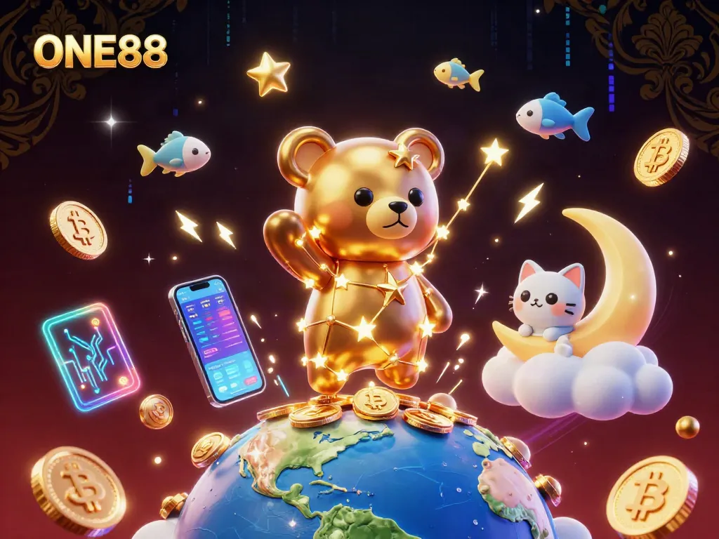 Engage with ONE88's thrilling games, featuring dazzling coins and vibrant characters in action.