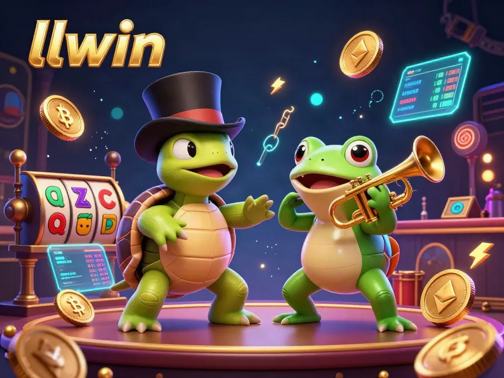 Experience fun gaming thrills with llwin featuring a lively scene of characters celebrating and winning in a vibrant casino environment.