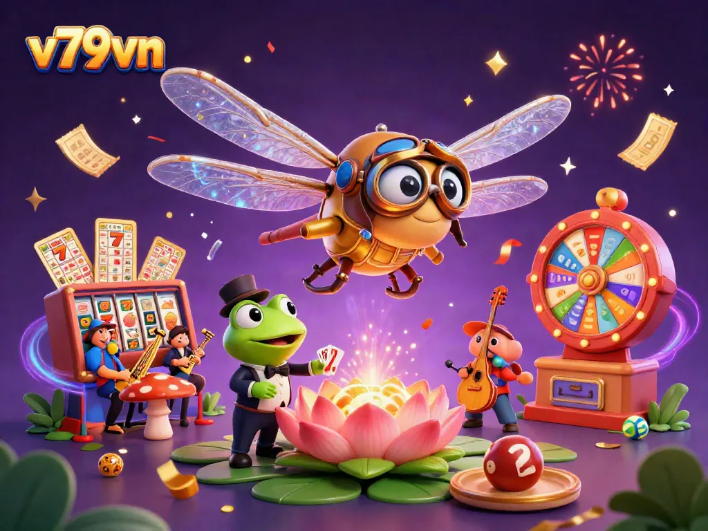 Win big at v79vn with thrilling 3D casino illustrations featuring lively characters and games.