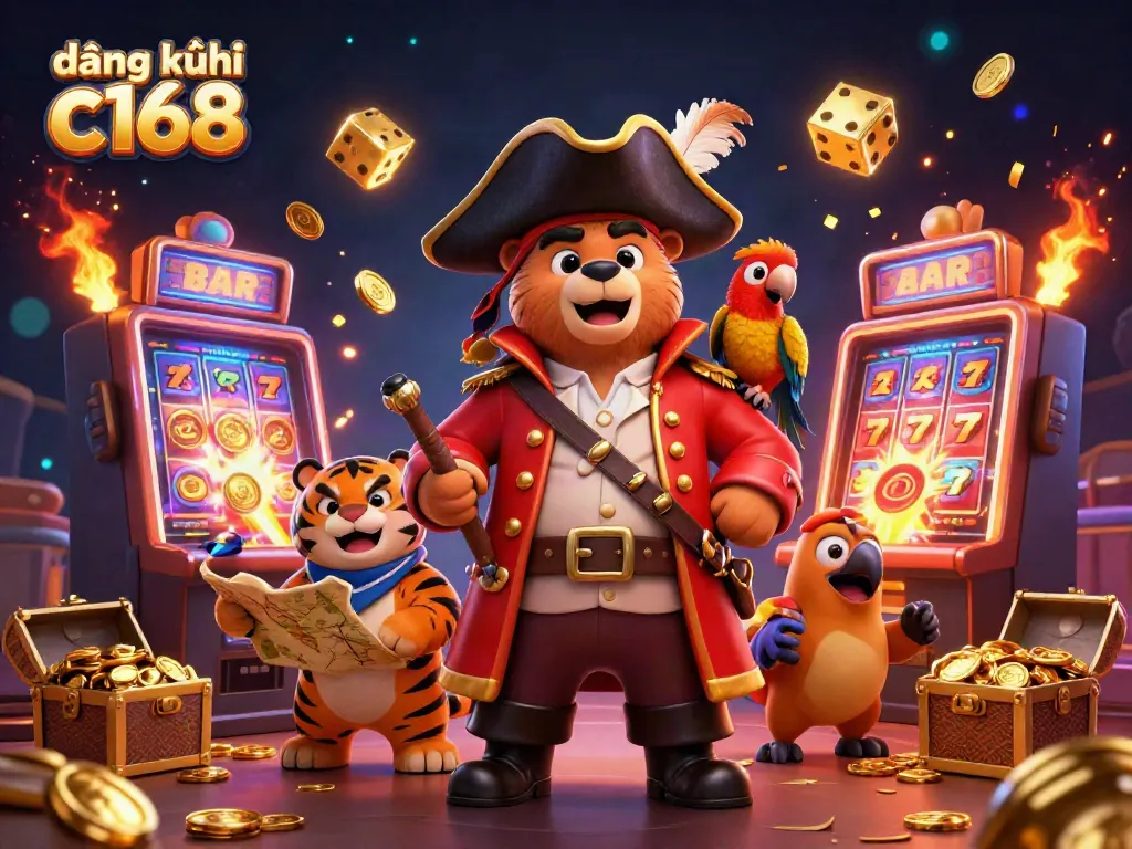 Experience thrilling wins with đăng ký c168 at the casino, featuring vibrant characters and jackpot excitement.