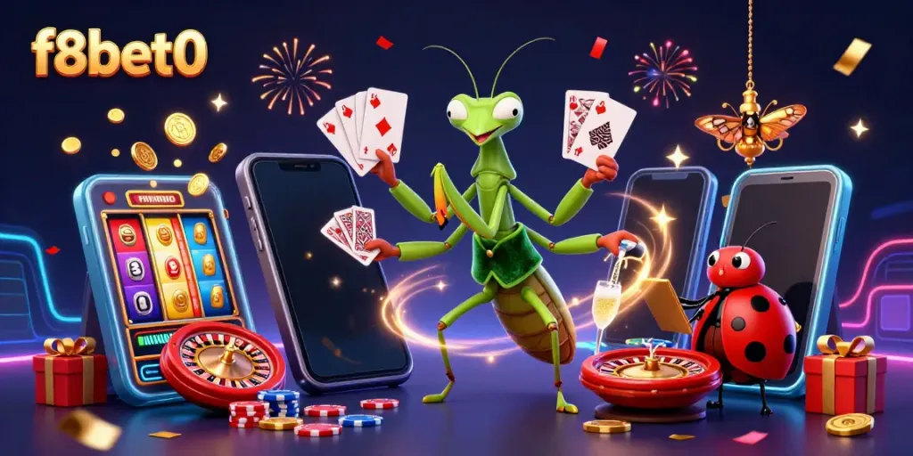 Experience thrilling game action with f8bet0's vibrant casino scene filled with dynamic characters and exciting elements.