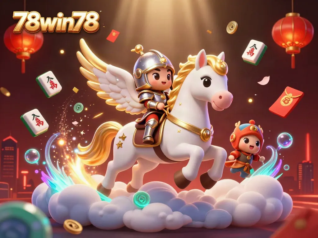 Engage with 78win78's vibrant casino gaming world featuring dynamic 3D characters and colorful elements.