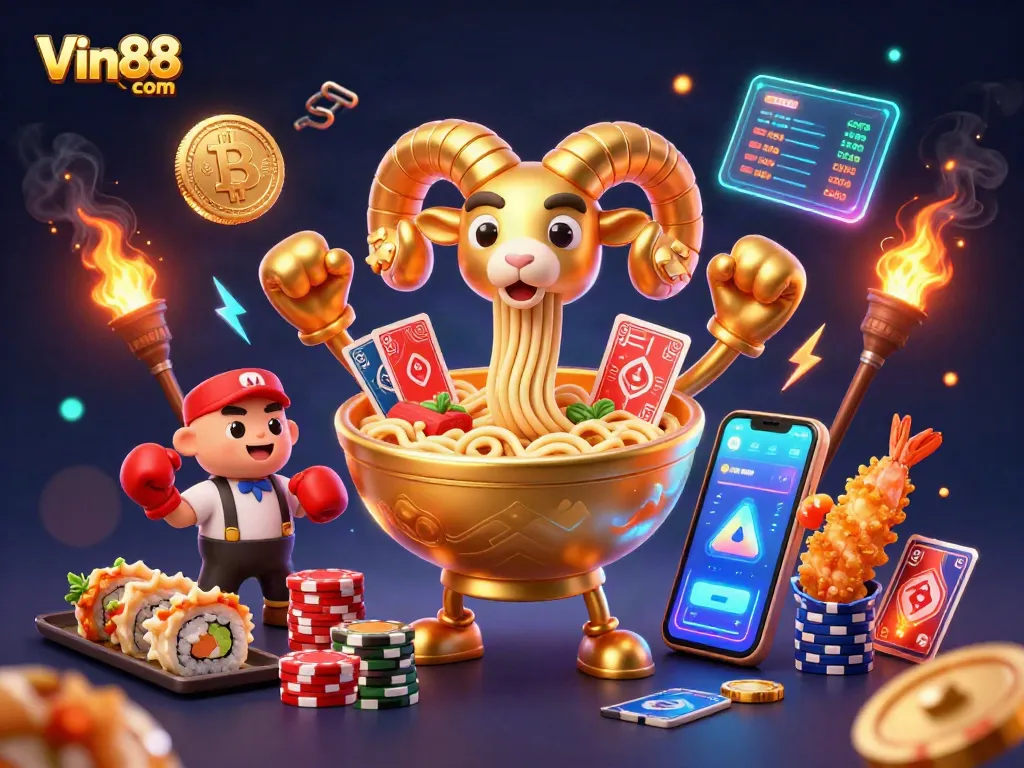 Engage in thrilling gameplay with Vin88 com, where gaming meets excitement in a colorful casino setting.