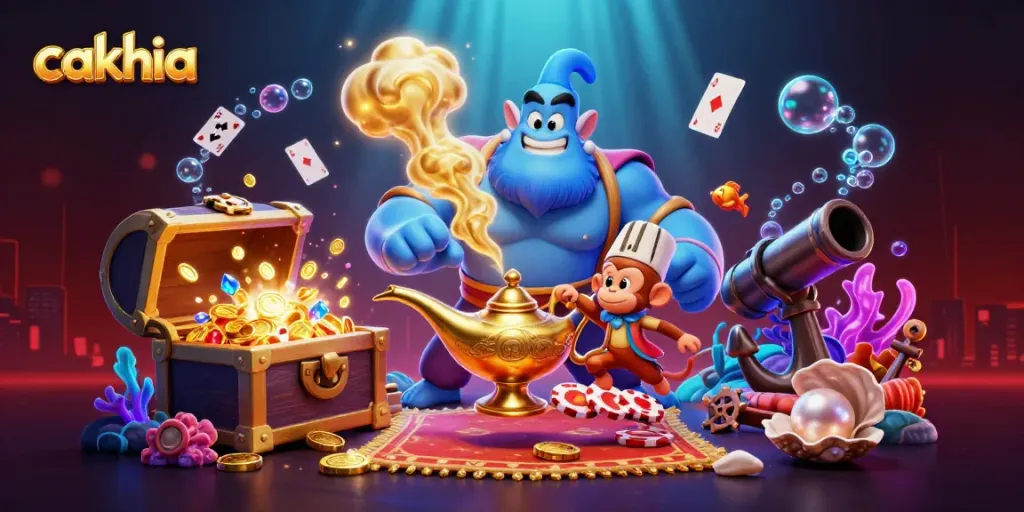 Cakhia engages players with lively 3D cartoon elements, showcasing live betting features and vibrant visuals.