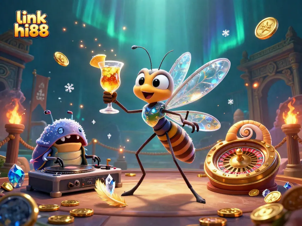 Experience the thrill of winning with link hi88 in this dynamic casino-inspired 3D illustration.